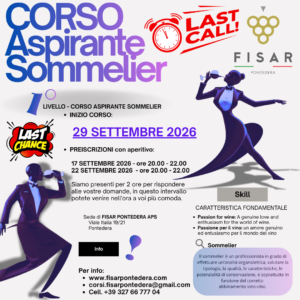 CORSO PRIMO LIVELLO - Aspiranti Sommelier FISAR