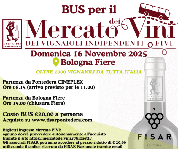 BUS per Mercato dei Vini dei Vignaioli indipendenti FIVI  BOLOGNA - immagine 2
