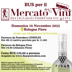 BUS per Mercato dei Vini dei Vignaioli indipendenti FIVI  BOLOGNA