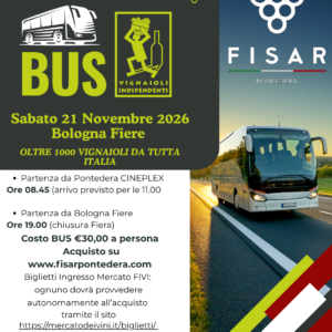 BUS per Mercato dei Vini dei Vignaioli indipendenti FIVI  BOLOGNA 2026
